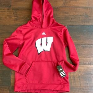 SOLD - Adidas Wisconsin Sweatshirt Hoodie, Collegiate